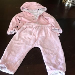 Reversible baby sweat pant set